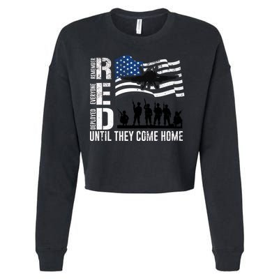 Red Friday Remember Everyone Deployed Until Come Cropped Pullover Crew