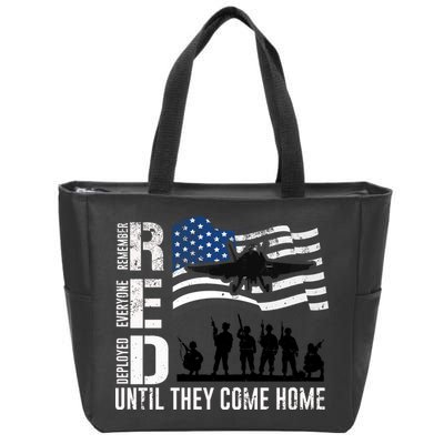 Red Friday Remember Everyone Deployed Until Come Zip Tote Bag