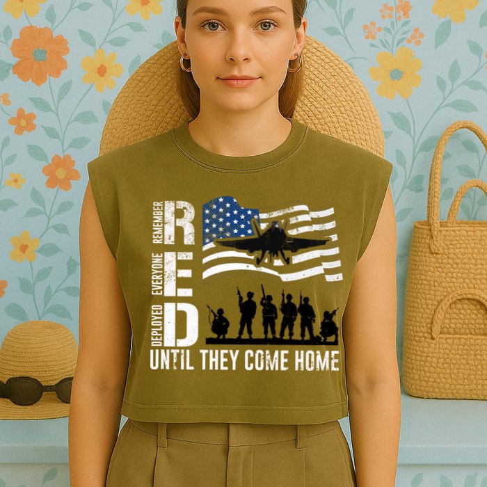 Red Friday Remember Everyone Deployed Until Come Garment-Dyed Women's Muscle Tee