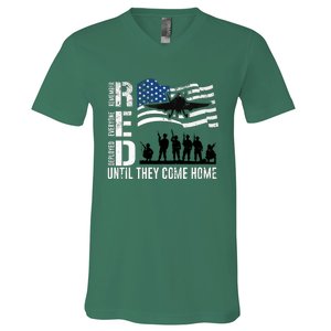 Red Friday Remember Everyone Deployed Until Come V-Neck T-Shirt