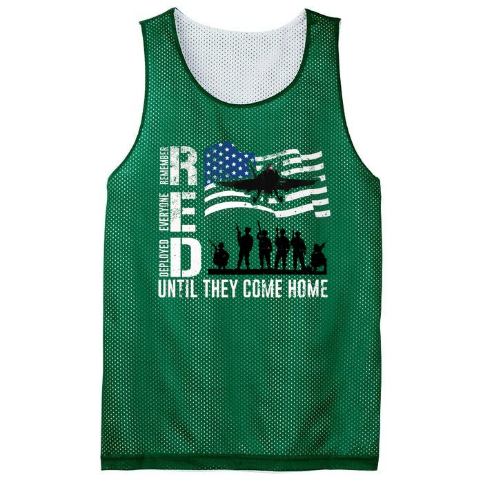 Red Friday Remember Everyone Deployed Until Come Mesh Reversible Basketball Jersey Tank