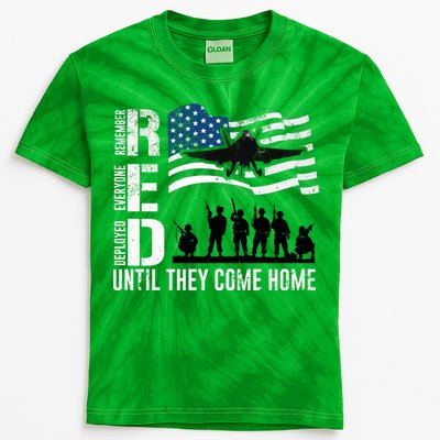 Red Friday Remember Everyone Deployed Until Come Kids Tie-Dye T-Shirt