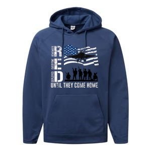 Red Friday Remember Everyone Deployed Until Come Performance Fleece Hoodie