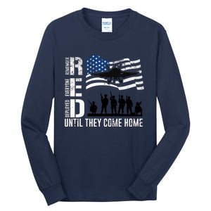 Red Friday Remember Everyone Deployed Until Come Tall Long Sleeve T-Shirt