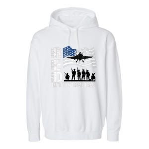 Red Friday Remember Everyone Deployed Until Come Garment-Dyed Fleece Hoodie