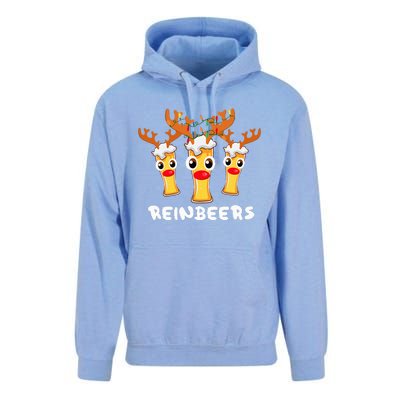 Reinbeers Funny Reindeer Beer Christmas Drinking Xmas Pajama Unisex Surf Hoodie