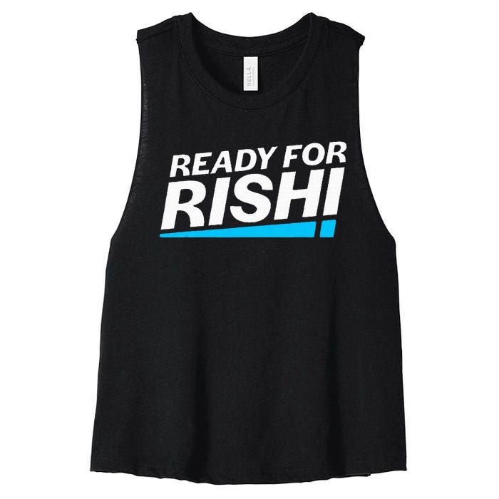 Ready For Rishi Sunak Prime Minister Uk Conservative Party Women's Racerback Cropped Tank