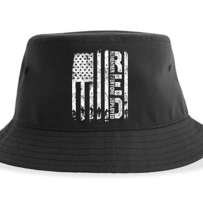 Red Friday Remember Everyone Deployed Military Wear RED Sustainable Bucket Hat
