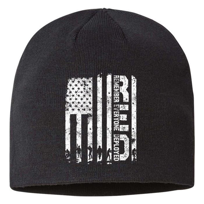 Red Friday Remember Everyone Deployed Military Wear RED Sustainable Beanie