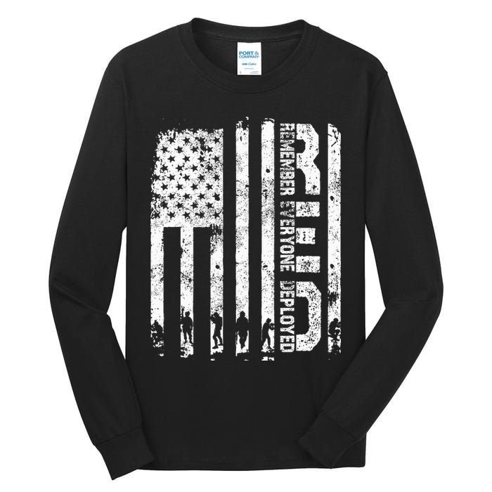 Red Friday Remember Everyone Deployed Military Wear RED Tall Long Sleeve T-Shirt