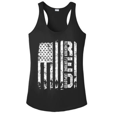 Red Friday Remember Everyone Deployed Military Wear RED Ladies PosiCharge Competitor Racerback Tank