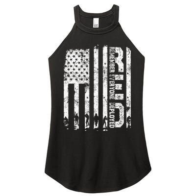 Red Friday Remember Everyone Deployed Military Wear RED Women's Perfect Tri Rocker Tank