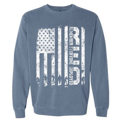 Red Friday Remember Everyone Deployed Military Wear RED Garment-Dyed Sweatshirt