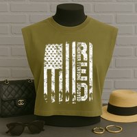 Red Friday Remember Everyone Deployed Military Wear RED Garment-Dyed Women's Muscle Tee