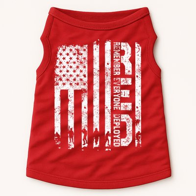 Red Friday Remember Everyone Deployed Military Wear RED Doggie Tank