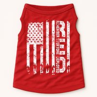 Red Friday Remember Everyone Deployed Military Wear RED Doggie Tank