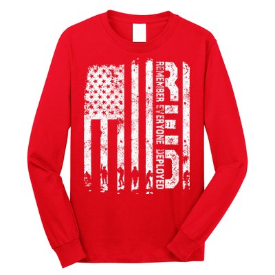 Red Friday Remember Everyone Deployed Military Wear RED Long Sleeve Shirt