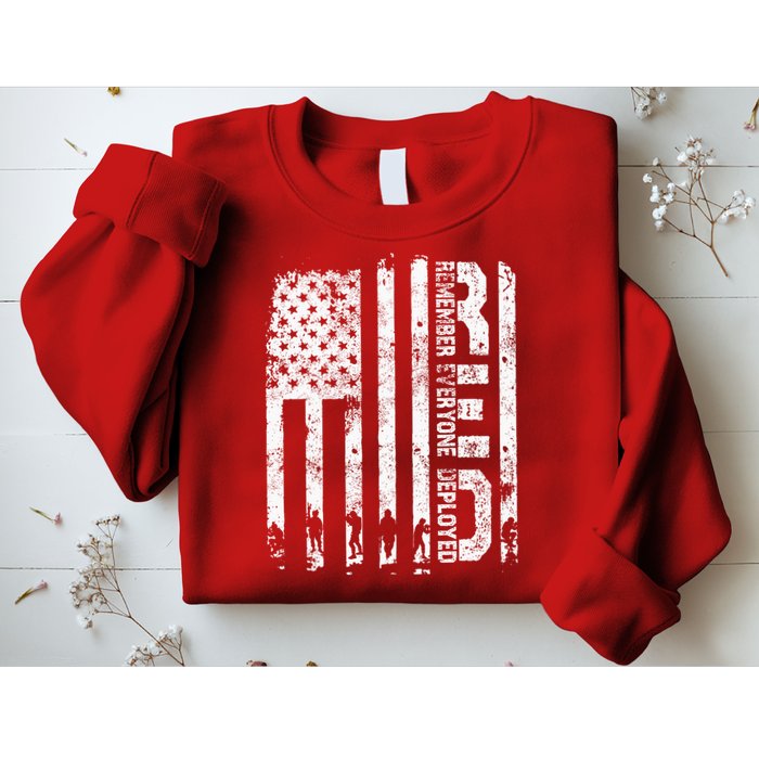 Red Friday Remember Everyone Deployed Military Wear RED Sweatshirt