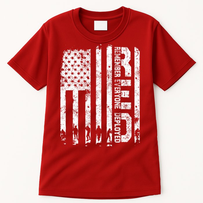 Red Friday Remember Everyone Deployed Military Wear RED Tall T-Shirt