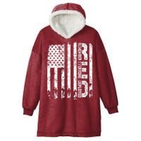Red Friday Remember Everyone Deployed Military Wear RED Hooded Wearable Blanket