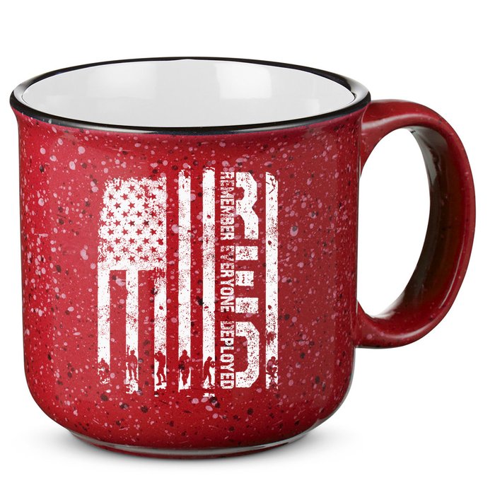 Red Friday Remember Everyone Deployed Military Wear RED 15oz Campfire Ceramic Mug