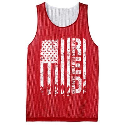 Red Friday Remember Everyone Deployed Military Wear RED Mesh Reversible Basketball Jersey Tank