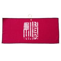 Red Friday Remember Everyone Deployed Military Wear RED Large Microfiber Waffle Golf Towel