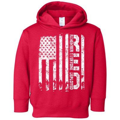 Red Friday Remember Everyone Deployed Military Wear RED Toddler Hoodie