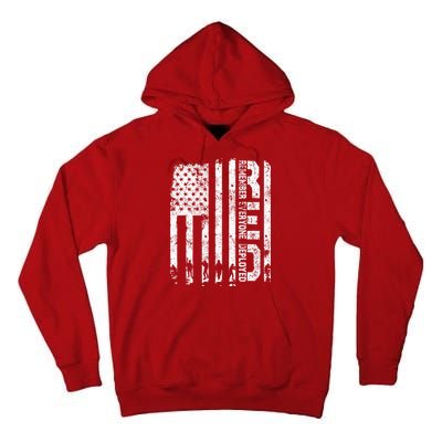 Red Friday Remember Everyone Deployed Military Wear RED Tall Hoodie