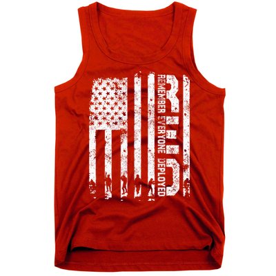 Red Friday Remember Everyone Deployed Military Wear RED Tank Top