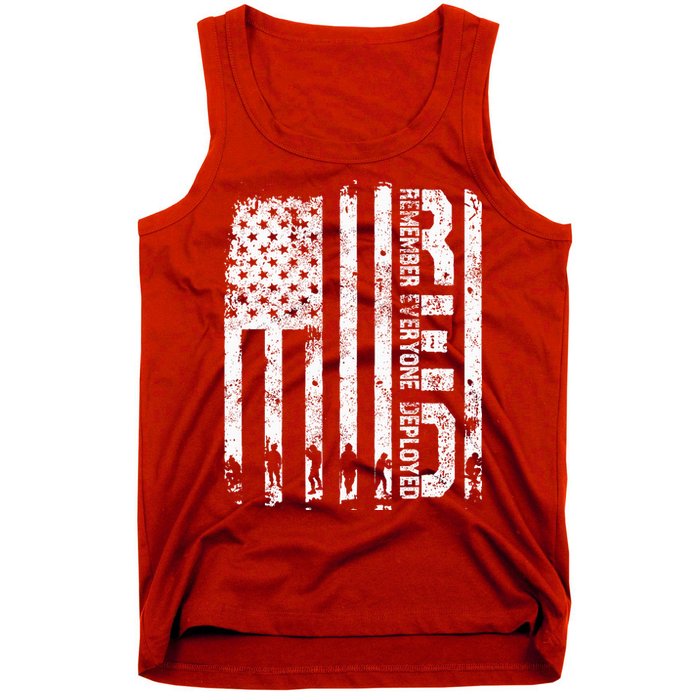 Red Friday Remember Everyone Deployed Military Wear RED Tank Top