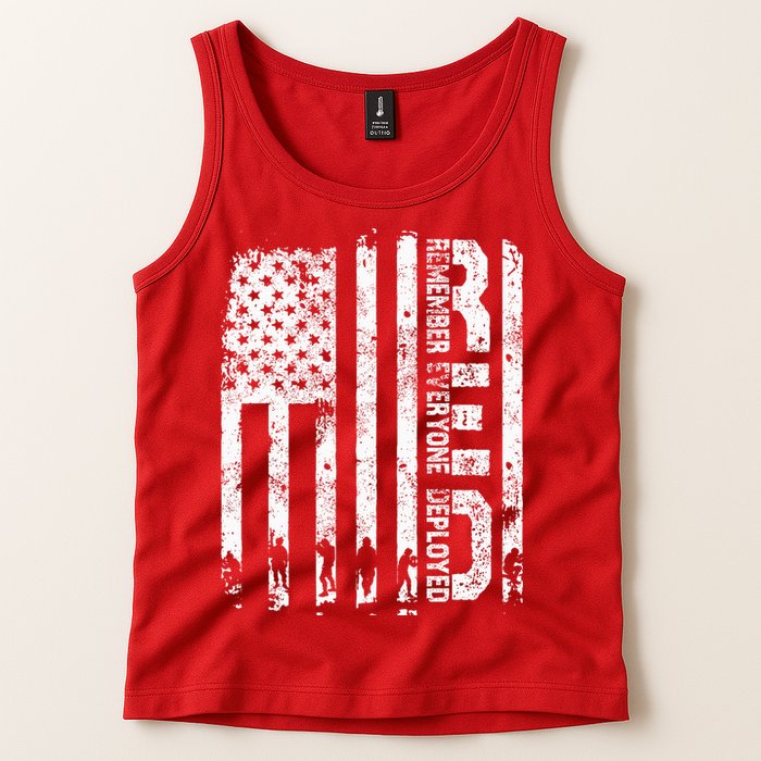 Red Friday Remember Everyone Deployed Military Wear RED Tank Top