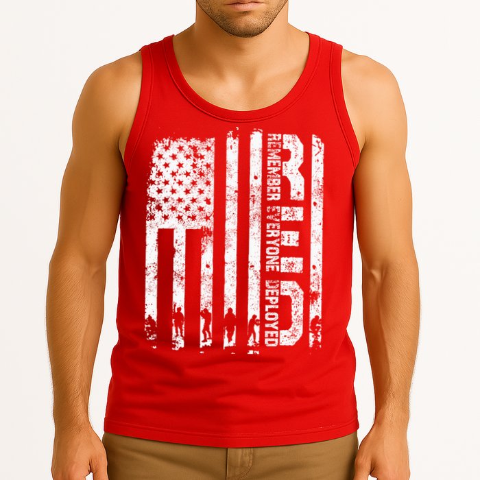 Red Friday Remember Everyone Deployed Military Wear RED Tank Top