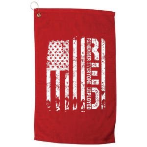 Red Friday Remember Everyone Deployed Military Wear RED Platinum Collection Golf Towel