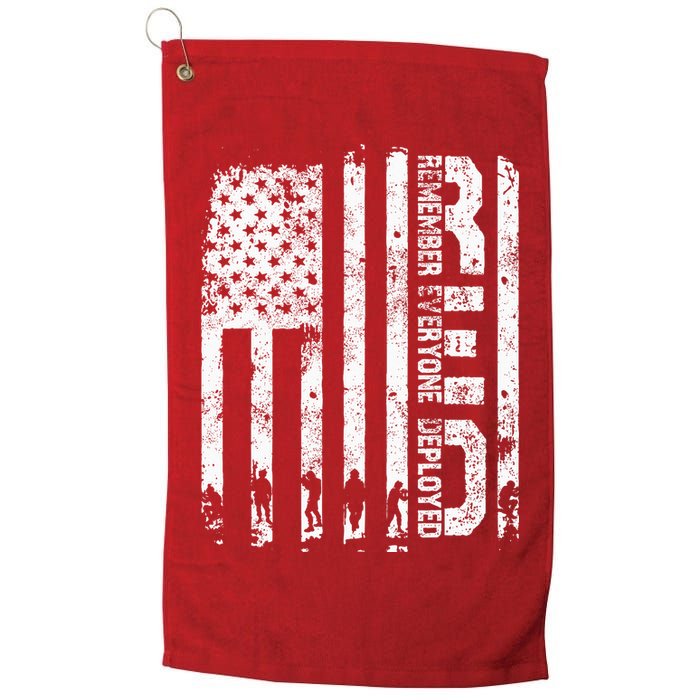 Red Friday Remember Everyone Deployed Military Wear RED Golf Towel