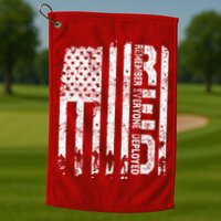 Red Friday Remember Everyone Deployed Military Wear RED Golf Towel