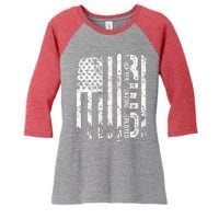 Red Friday Remember Everyone Deployed Military Wear RED Women's Tri-Blend 3/4-Sleeve Raglan Shirt