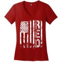 Red Friday Remember Everyone Deployed Military Wear RED Women's V-Neck T-Shirt