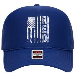 Red Friday Remember Everyone Deployed Military Wear RED High Crown Mesh Back Trucker Hat