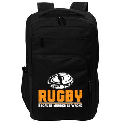 Rugbys Funny Rugby Sports Rugby Player Rugger League Impact Tech Backpack