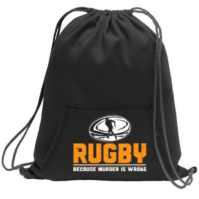 Rugbys Funny Rugby Sports Rugby Player Rugger League Sweatshirt Cinch Pack Bag