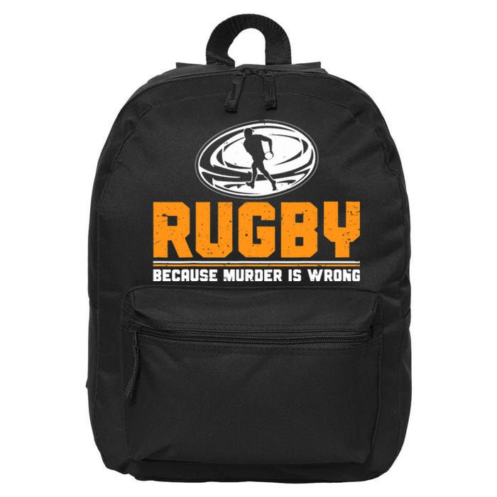 Rugbys Funny Rugby Sports Rugby Player Rugger League 16 in Basic Backpack