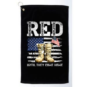 RED Friday Remember Everyone Deployed Every Friday Veterans Platinum Collection Golf Towel