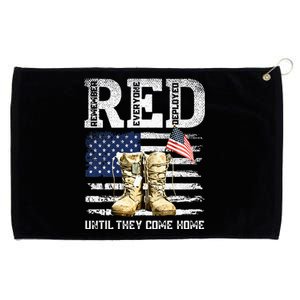 RED Friday Remember Everyone Deployed Every Friday Veterans Grommeted Golf Towel