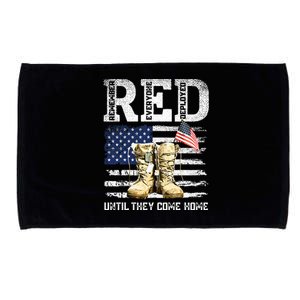 RED Friday Remember Everyone Deployed Every Friday Veterans Microfiber Hand Towel