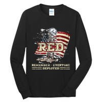 RED Friday Remember Everyone Deployed US Flag Army Vintage Tall Long Sleeve T-Shirt