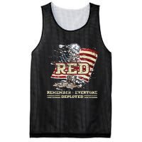 RED Friday Remember Everyone Deployed US Flag Army Vintage Mesh Reversible Basketball Jersey Tank