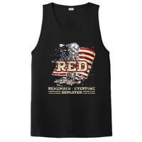 RED Friday Remember Everyone Deployed US Flag Army Vintage PosiCharge Competitor Tank