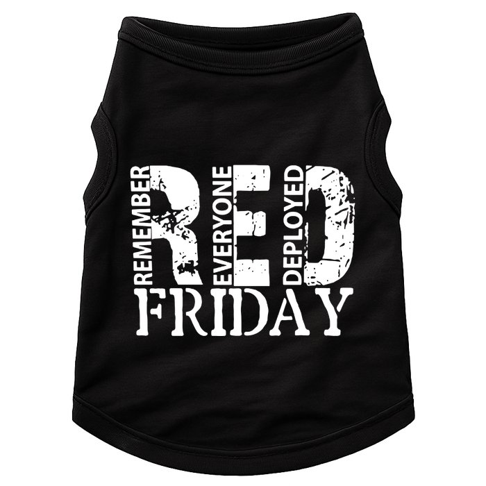 Red Friday Remember Everyone Deployed Doggie Tank
