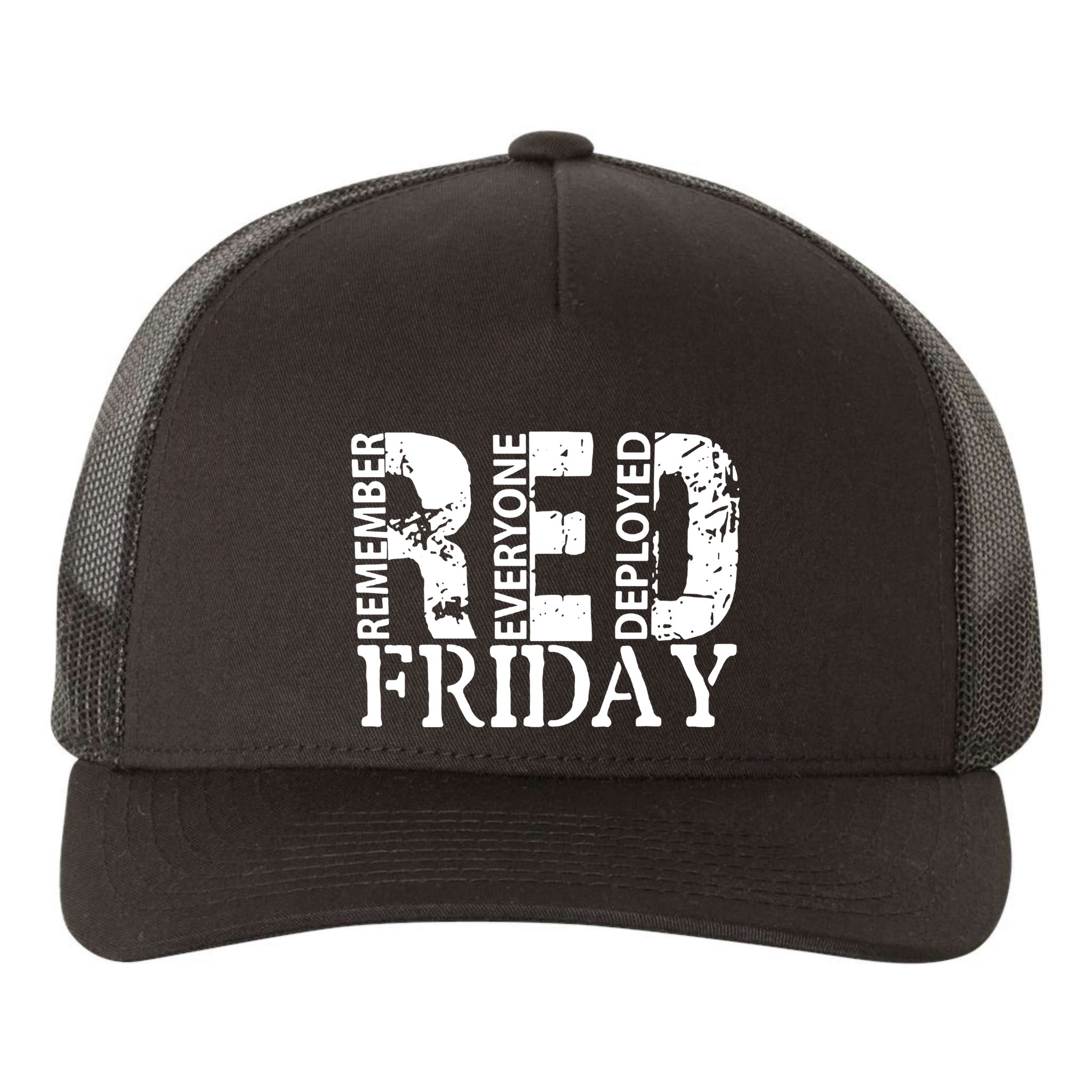 Red Friday Remember Everyone Deployed Yupoong Adult 5-Panel Trucker Hat